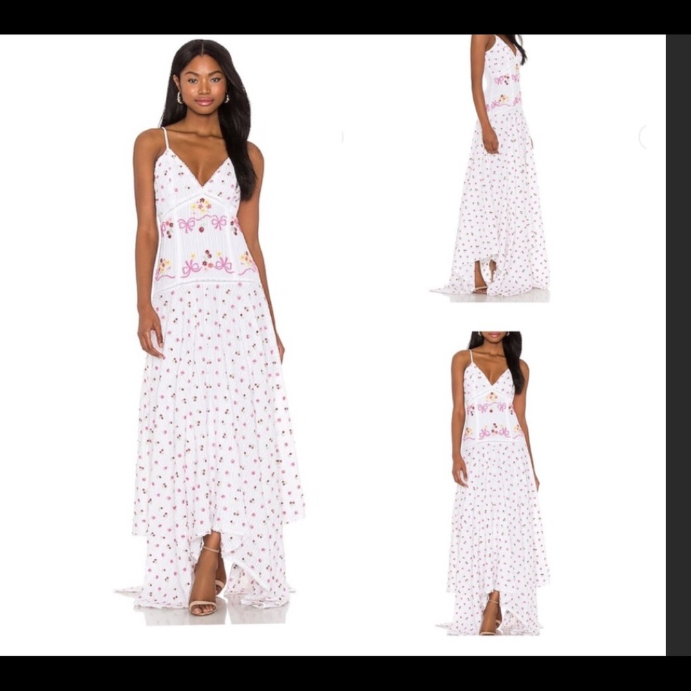 Exquisite Gorgeous LoveShackFancy Fifer Maxi Dress with BEAUTIFUL Embroidery